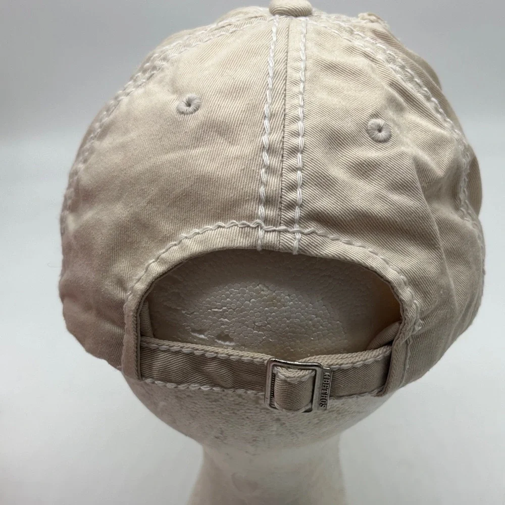Kbethos Vintage Happy Camper Embroidered Off white Cap Adjustable HT8786